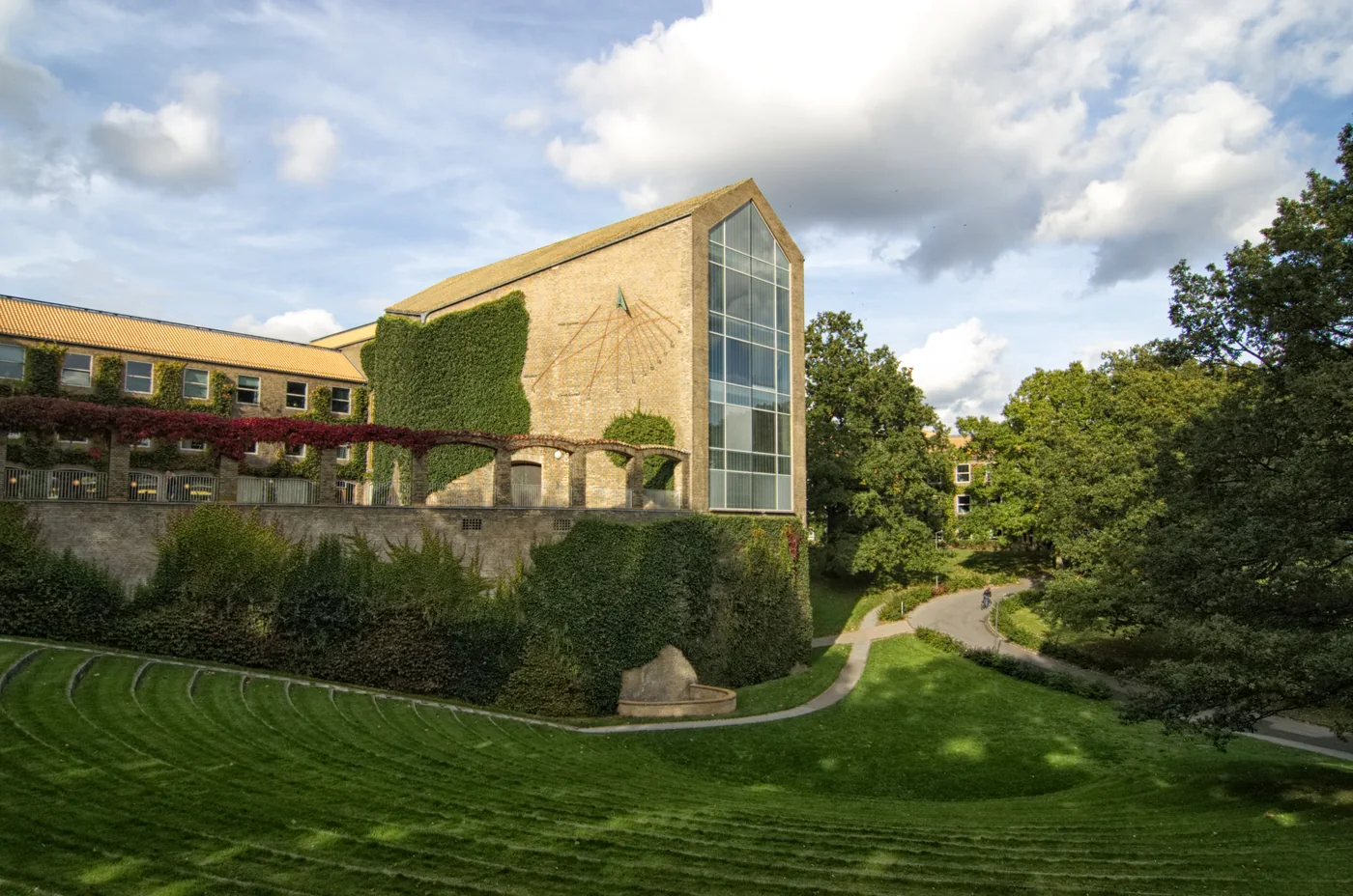 Aarhus University main building seen from the park, 2014. Context photograph for the Danish research.