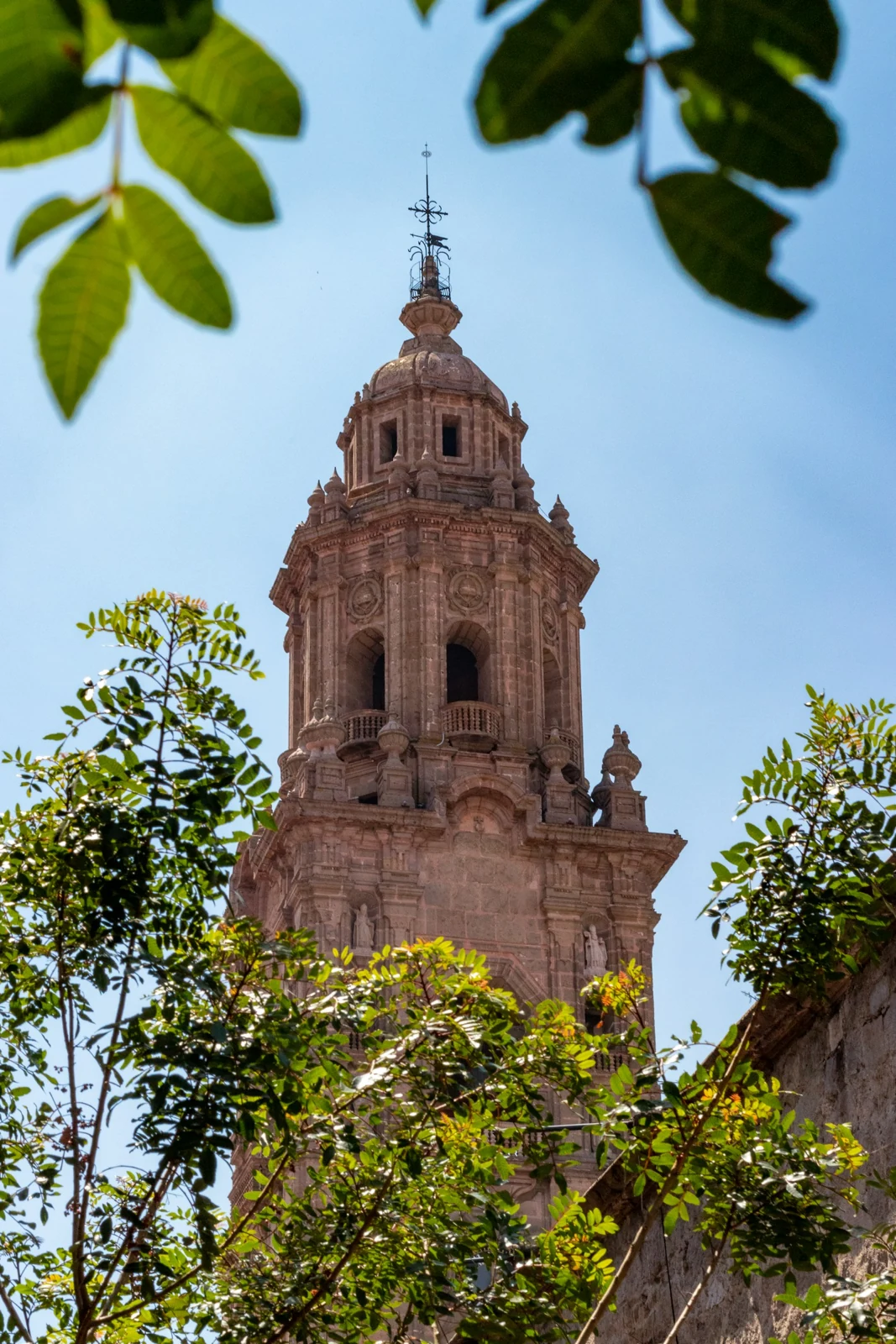 A tower of Morelia Cathedral, Michoacán. Context photograph of the state capital; it does not document the parliamentary agreement.